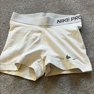 Nike Women's White Pro Shorts